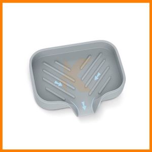 【K-Home】Kitchen Soap Tray Kitchen Sink Tray Sponge Tray Kitchen Sponge Holder Self Draining Premium Silicone Soap Holder