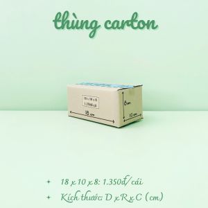 Kích thước 18x10x8 cm Combo 50 hộp carton đóng gói hàng hóa
