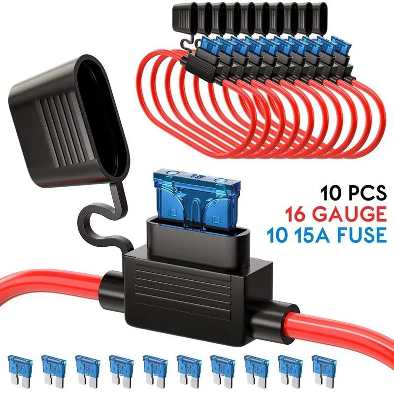 3 PCS Inline AGU Fuse Holder Kit With 100A Fuses - Perfect For Car Audio, Alarms & Compressors (Fits 4-10 Gauge Wire)