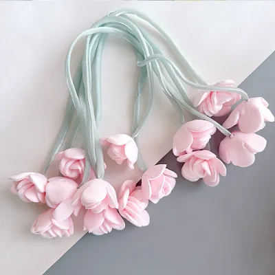 Handmade Embroidery Crochet Patches High Quality Lily Flower Decoration Decorative Sew-On Patch For Clothing Hair Accessories Bags