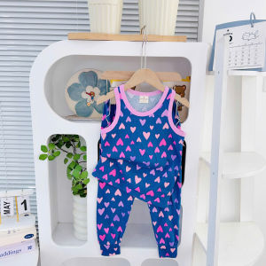 MELCO PRINTED COTTON T-SANDO TERNO PAJAMA FOR GIRLS - BIG SIZES FOR ATE 5-11YO