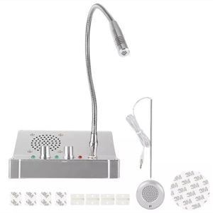 【จะมาถึงในอีกสองถึงสามวัน】ลำโพงหน้าต่าง ระบบลำโพงหน้าต่าง Window Intercom ระบบป้องกันการรบกวน ไมโครโฟนสำหรับ สำนักงาน สถานี เคาน์เตอร์ธนา