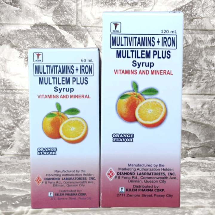 Multilem Plus Multivitamins Iron 60ml 120ml Syrup Lazada Ph