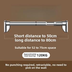 Adjustable Curtain Rod Stainless Steel drying rack clothes spring Bar curtain rod shower cunrtain rod bedroom