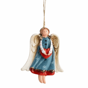 JOY European Design Christmas Angel Decoration Vintage Style Cartoon Christmas Tree Ornament Fantasy Style Brightly Painted Angel Girl Pendant Christmas Tree