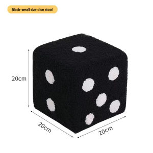 Home door change shoes footstool living room creative dice stool solid wood lamb wool sieve seat block childrens low stool