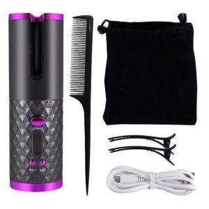 Hair curler Rechargeable wireless curler Automatic fast heating curler Shaping tool adjustable temperature LCD automatic curling iron