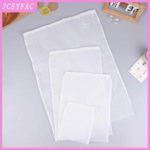 JCSYFAC Soy Milk Filter Bags 100 Mesh Fine Filter Bag Reusable Juice Coffee Soy Milk Drawstring Filter Bags Home Kitchen Food Strainers