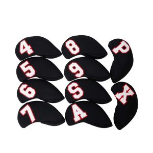FANTAE 4-9PSA X Durable Training Equipment Golf Putter Accessories With Number Design Iron Wedge Protector Golf Iron Headcover Golf Head Cover Golf Iron Covers Set Protector Case