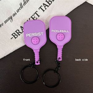 WAPKTY Dopamine Pickleball Paddle Keychain with Buckle Detachable Pickleball Key Ring Fashion Fitness Series Pendant Bag Accessories
