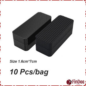 FinDee เทปตีนตุ๊กแกมีกาวในตัว แบบ ขน+หนาม และ มีกาวด้านนอก ติดผ้าม่าน ติดหน้าต่าง 10Pcs/แพ็ค Nylon Buckle
