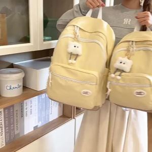 Japanese-style school bag 2026 New ins Korean-style simple large-capacity solid color trendy backpack for primary and secondary school students