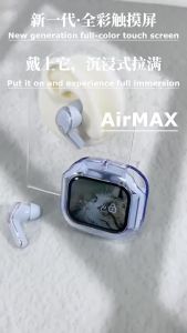 New Air Max Bluetooth Earphones Transparent Wireless In-Ear TWS Touch Screen Digital Display Sports Earphones