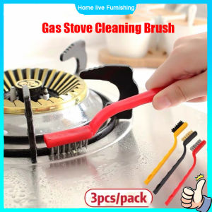 Gas Stove Cleaning Brush 3PCS Home Dead Corner Wall Joint Cleaning Wire Brush Metal Fiber Brush Strong Decontamination