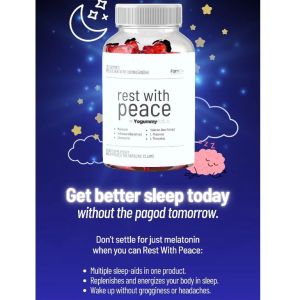 Rest With Peace with Melatonin and ashwagandha by Yogummy get better sleep
