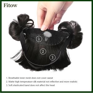 Fitow Baby Wig Braid Hairband wig for kids baby headband baby hair Children Bangs Head Buckle COS Hair Accessories Baby