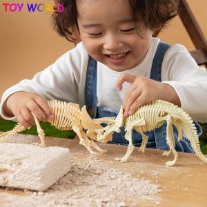 DIY Archaeological Excavation Dinosaur Fossil Excavation Toys Archaeological Dig Toy Assembly Jurassic Animal Model Skeleton for Children Kids Gifts