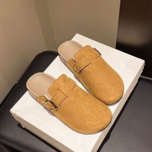 Free Shipping Summer WomenS Thick-Soled Fashion Cork Faux Leather Flat-Toe Sandals For Stylish Outfits