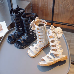 Gladiator Childrens Shoes 2026 New Summer Platform Sandals for Girls Princess High-top Side Zipper Roman Sandals Child I03195