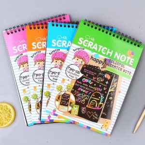 FAMILY Scratch Note Mini / Buku Gambar Mini Tulis Gores Ajaib Colourfull / Buku Magic Warna Colourful Scratch Note Kecil