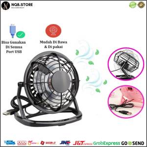 Kipas Angin Mini USB Portable Baling BESI 6 in - Foldable Travel Blower Cooling Fan