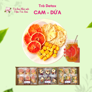 Trà Detox Cam Dứa sấy lạnh - Trà Detox Gi ảm Cân an toàn - Trà Detox CAM DỨA - Tiệm Trà Xưa - Trà Hoa Thảo Mộc
