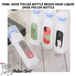50ml shoe polish bottle BRUSH head liquid shoe polish bottle Magic Refreshed White Shoe Cleaner