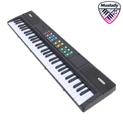 MUSLADY Bàn phím điện tử 61 phím Đàn piano 200 âm 200 nhịp điệu có micrô Chế độ giảng dạy máy đếm nhịp Đàn piano kỹ thuật số di động dành cho người mới bắt đầu Luyện tập tại nhà