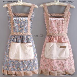 [COD] Fashion Change Cotton Canvas Floral For WomenS Kitchen Oilproof Apron With Pockets And Adjustable Waist Belt Waterproof Sleeveless Bib Apron