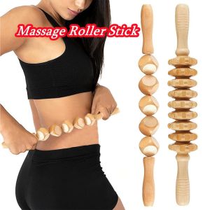 Wooden Massage Roller Stick Manual Whole Body Massager Lymphatic Drainage Trigger Point Massage Stick For Release Cellulite