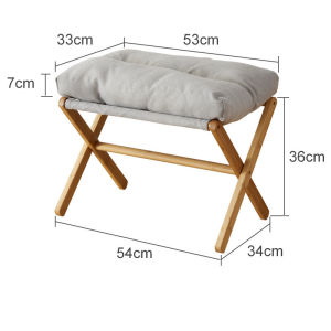 YYMALL-🎈แถมหมอน🎈 เก้าอี้ไม้วางเท้า เก้าอี้พักเท้า ที่วางขา หมอน วัสดุไม้ไผ่ พับเก็บได้ ไม่เปลืองพื้นที่ มีให้เลือก สีขาว/เทา