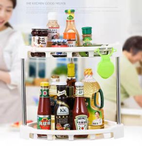 Holbrook 4 Tier Corner Shelf Space Saver Kitchen Plates Pots Condiments Multipurpose Sturdy XBD088