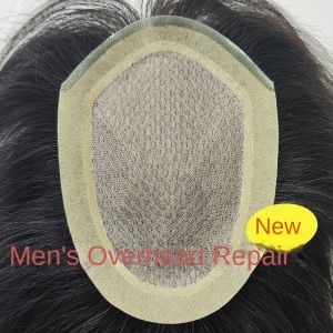 Fully Delivered Needle Ultra-thin Biological Edge Durable Men Toupee Breathable Male Wigs 100% Human Hair Systems Natural Wig 6" Hair Invisible Hairline Replacement Natural Looking Straight