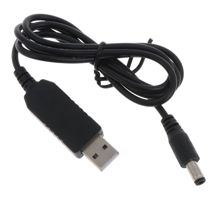 10-Pack USB To DC 5.5x2.1mm Step-Up Converter Cable – 5V To 12V, Male Connector
