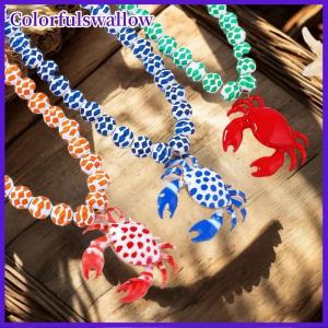 Colorfulswallow Phụ Nữ Của Acrylic Cua Đỏ Mặt Dây Chuyền Mặt Dây Chuyền Hồ Bơi Phụ Kiện Đại Dương Phong Cách Cua Hip Hop Vòng Cổ Mặt Dây Chuyền Đảng Trang Sức Trang Trí Nội Thất