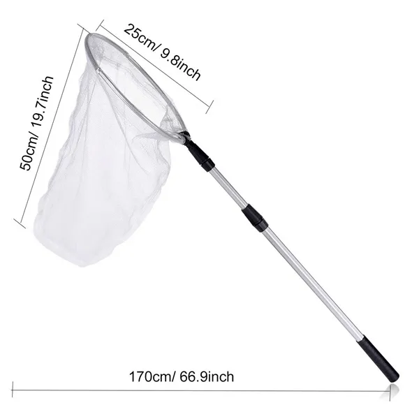 Bug Net Butterfly Catching Net Fish Nylon Net with Telescopic Handle for  Adults & Kids,Extendible From 37 Inch To 68 Inch.