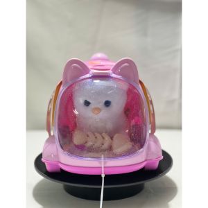 Đồ chơi Lồng nuôi chó mèo kèm mèo bông chó bông xinh biết đi kêu vầy đuôi