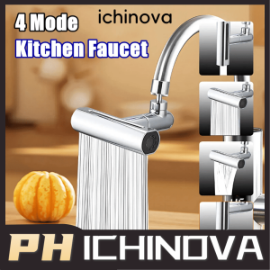 ICHINOVA 4 Modes Mechanical Faucet Kitchen 3 In 1 Flexible Faucet Waterfall Replaceable Water Tap with Spraye
