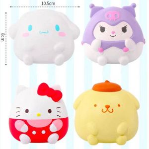 Sanrio MyMelody Kuromi Cinnamoroll Pompom Purin Squeeze Bun Toy | Steamed Stuffed Squishy Decompression Squeezing Fidget Toys Unzip Vent Toy Stress Relief