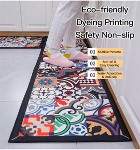 Kitchen Nonslip Floor Mat Easy Dry Bedroom Living Room Decor Long Rug Hallway Balcony Washable Mat Rug Carpet