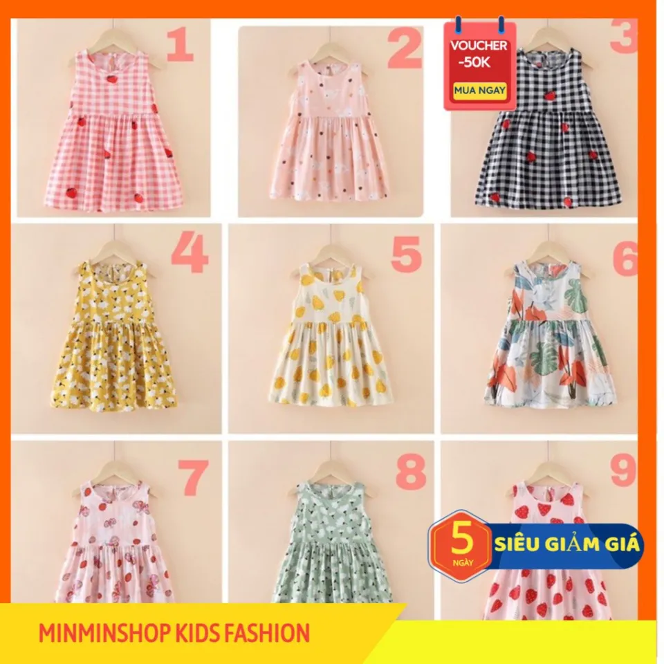 6-45kg)Váy đầm cho bé gái trẻ em mùa hè,Đầm váy thun cho bé gái form rộng |  Shopee Việt Nam