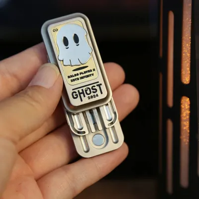 Ghost Tuning Fork Fidget Slider Metal Fidget Toys ADHD Tool Anti-anxiety Office Desk Toys Stress Relief Toys Kids Gifts