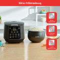Tefal ทีฟาล์ว หม้อหุงข้าวอัจฉริยะ EASY RICE PLUS รุ่น RK736B66  ขนาด 1.8 ลิตร สีเทาดำ. 