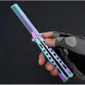 KNIFEZER Pisau Sisir Besi Butterfly Balisong Training Knife CS GO - LF-9898. 
