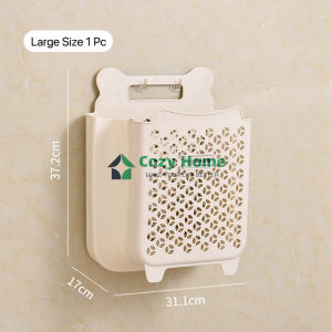 Foldable Laundry Basket Wall Hanging Dirty Clothes Organizer Folding Storage Basket