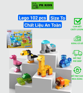 Bộ Lắp Ghép Lego Thế Giới Động Vật- 102 Chi Tiết To Chất Liệu An Toàn