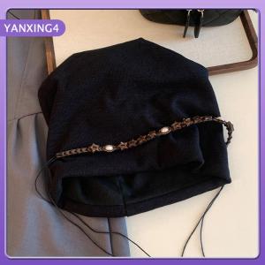 【YANXING4】 หมวกทรงแบ็กกี้ Y2k วินเทจโซ่ประดับดาวฝอยสไตล์โบฮีเมียนหลากหลายสไตล์ชาติพันธุ์ฤดูใบไม้ร่วงฤดูหนาวหมวกแบบสวมหัว