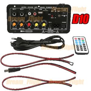 🇵🇭 1200W 220V 12V 24V Bluetooth Optical Fiber Audio Input Amplifier Board Karaoke Digital HiFi Stereo Subwoofer Dual Mic Amplifier