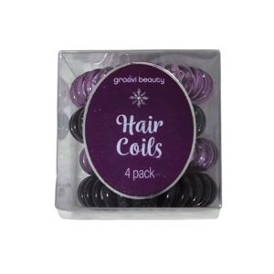 Groovi Beauty Hair Coils 4 Pack - Stylish and Stretchy Hair Accessories