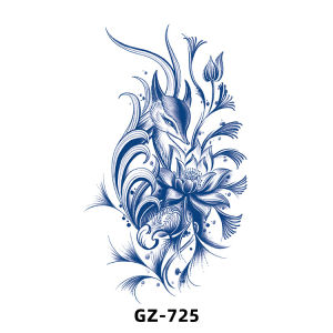 ZEEMIN Cross-border herbal semi-permanent tattoo sticker for men and women waterproof and sweat-proof juice half arm anti-truth tattoo letter sticker tattoo